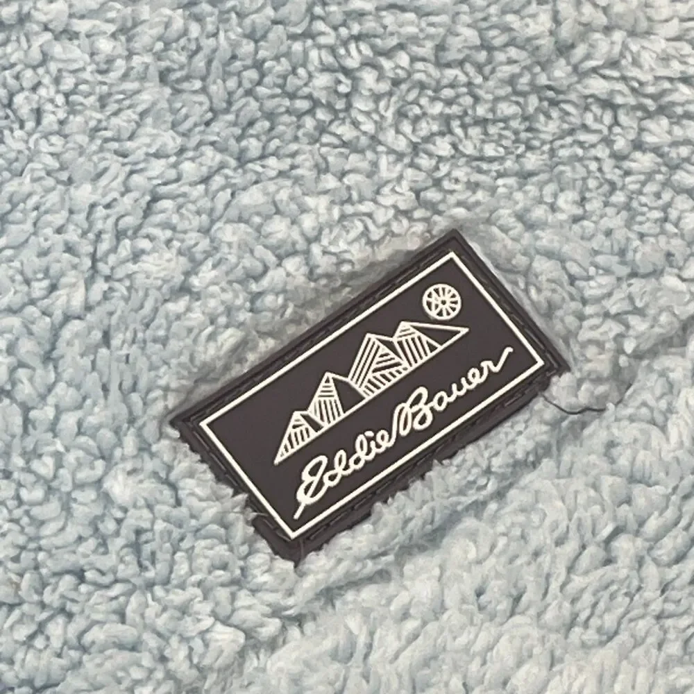 ~ Eddie Bauer KIDS Lg 14 Jacket Teddy Fleece* Blue Powder Light Plush Warm Zip